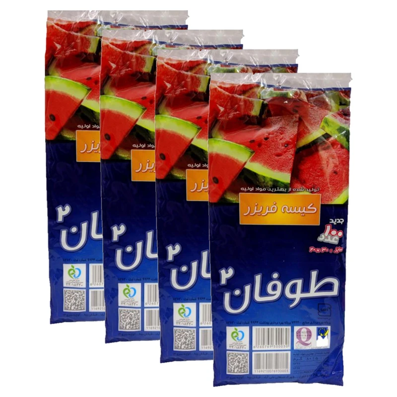 کیسه فریزر طوفان مدل TFN2-KF-4 مجموعه 4 عددی