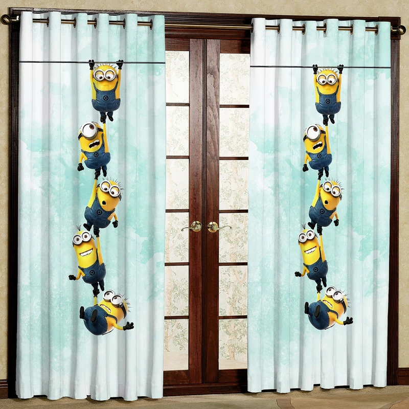 پرده مدل مینیون مخمل پانچی کد 4278 سایز 200x140 سانتی متر