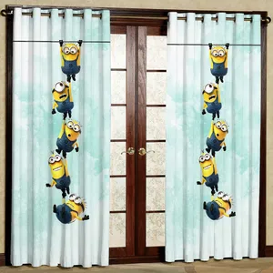 پرده مدل مینیون ها هازان پانچی کد 4278 سایز 140x200 سانتی متر