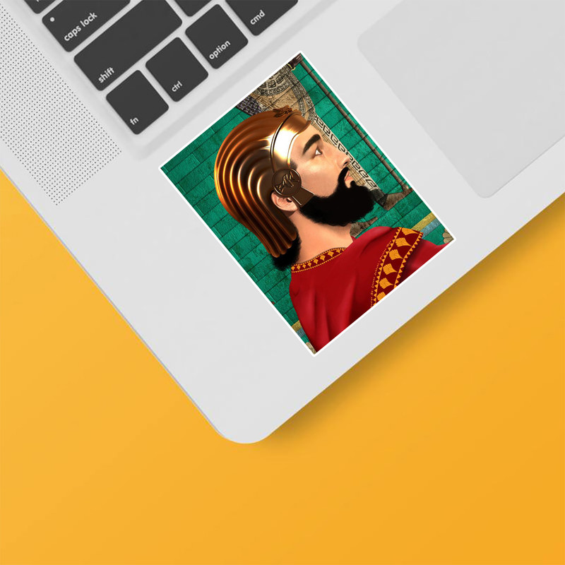 استیکر لپ تاپ و موبایل بووم طرح تمبر نوستالژی مدل سرباز کد TR66