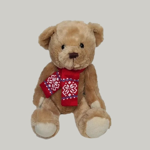 عروسک طرح خرس تدی مدل HARRY Scarfed Teddy Bear کد SZ10/638 ارتفاع 35 سانتی‌متر