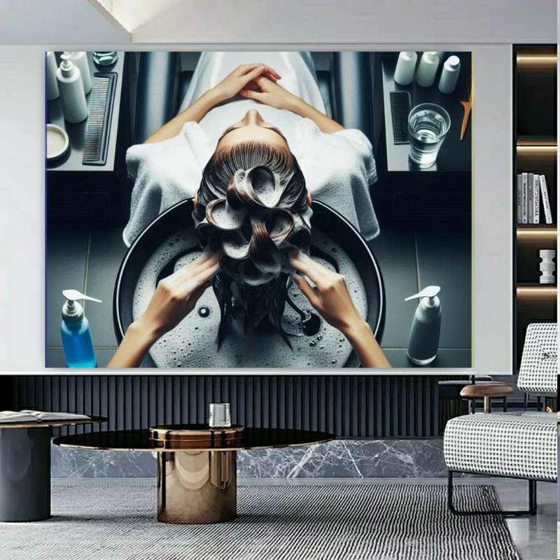 پوستر طرح سالن زیبایی مدل شست و شوی مو کد FP106542