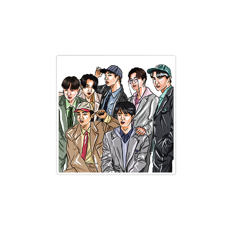 استیکر لپ تاپ ویندی طرح bts مدل di764