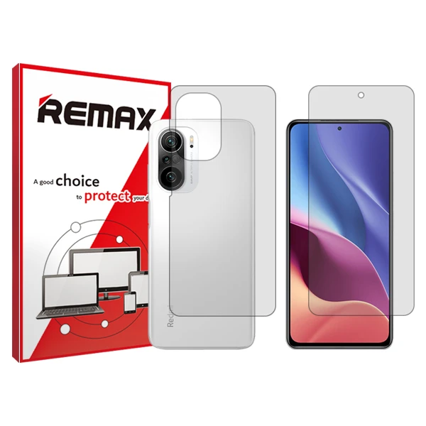 محافظ صفحه نمایش شفاف ریمکس مدل Resistant مناسب برای گوشی موبایل شیائومی Redmi K40 به همراه محافظ پشت گوشی