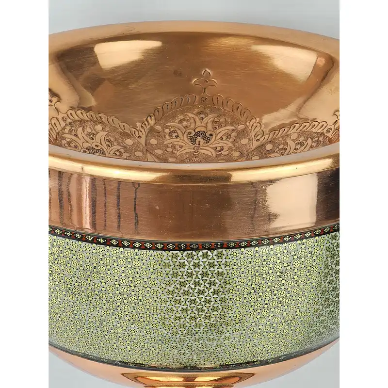 سنگاب خاتم کاری مسی مدل شیرازی