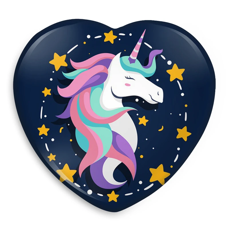 پیکسل خندالو طرح اسب تک شاخ یونیکورن مدل قلبی کد 1119