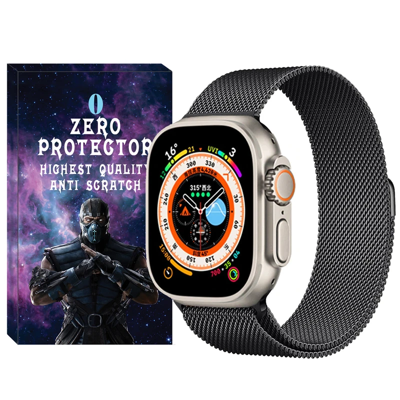 بند زیرو مدل Milanese-ZR مناسب برای ساعت هوشمند الترا T1000 Ultra 49mm