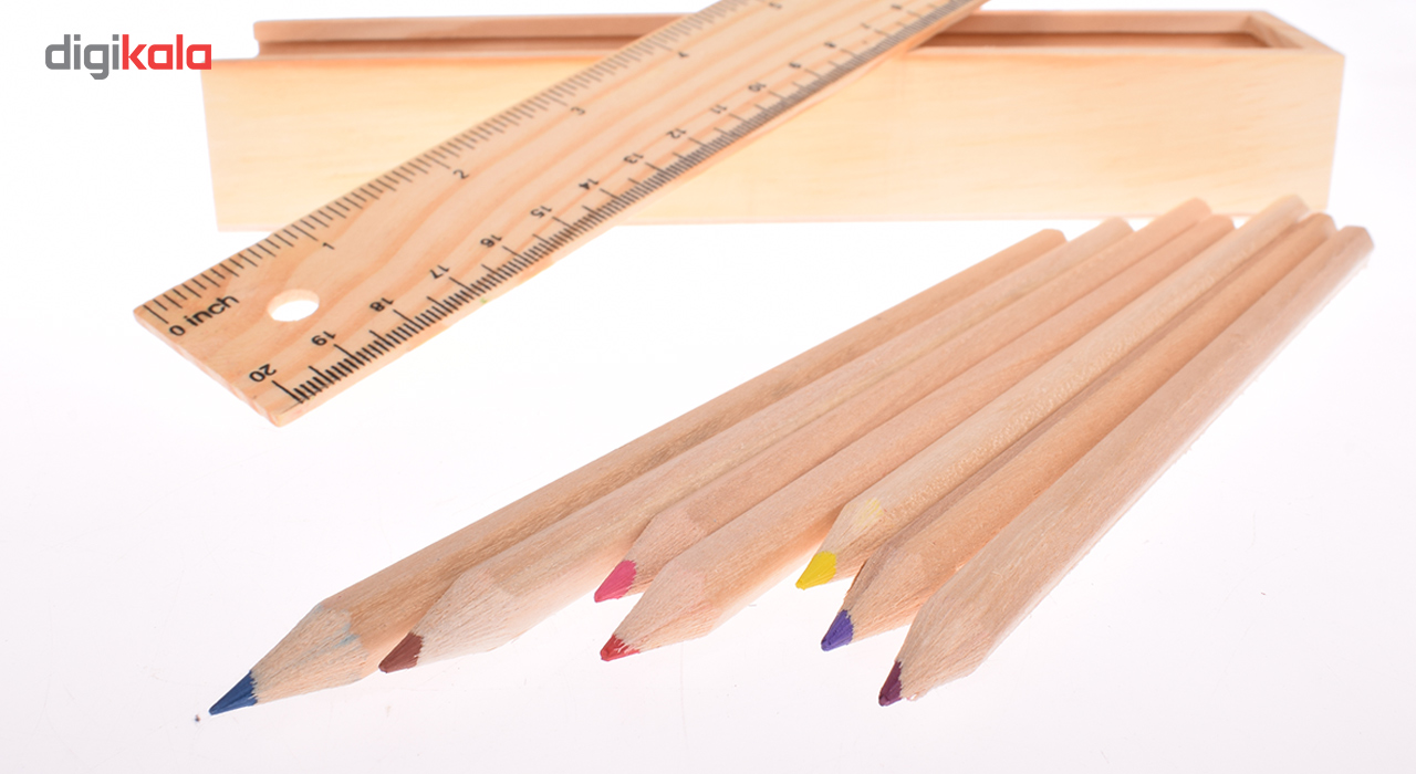 مداد رنگی 12 رنگ چوبی مدل مدل TR