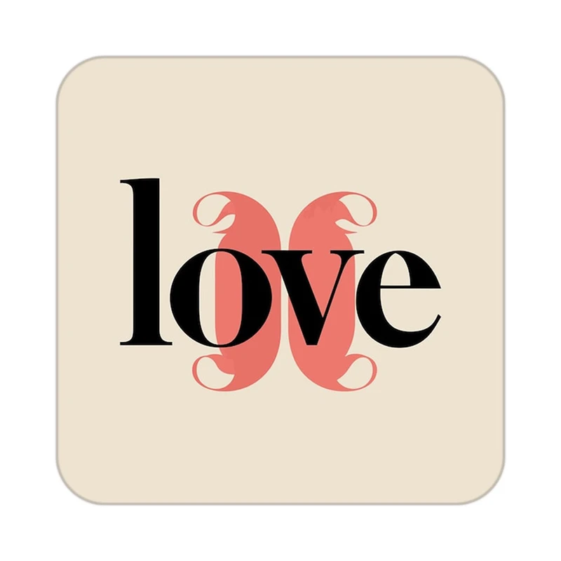 زیر لیوانی کاکتی طرح عاشقانه مدل mp41003