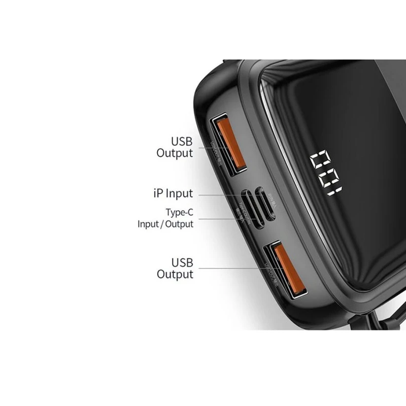 عکس شماره 4 : پاوربانک 15 وات بیسوس مدل 1001 ظرفیت 10000 میلی آمپر ساعت