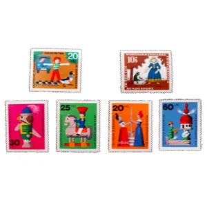 تمبر یادگاری مدل کارتونی کد aa-418 مجموعه 6 عددی