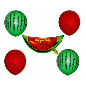 بادکنک فویلی مدل نیم قاچ مجموعه 5 عددی