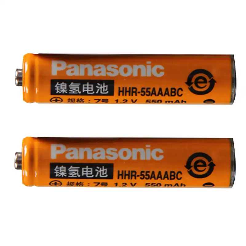 باتری نیم قلمی قابل شارژ پاناسونیک مدل HHR-55AAABC ظرفیت 550 میلی آمپر ساعت بسته 2 عددی