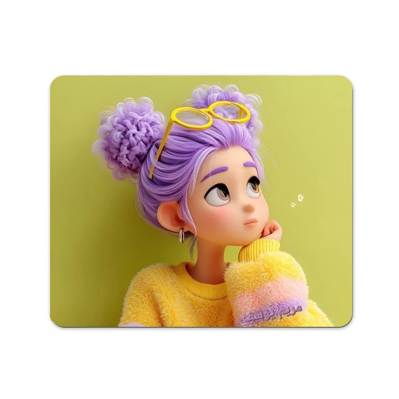 ماوس پد پاد آفرین طرح دختر کد 333 سایز 19*24 سانتی متر