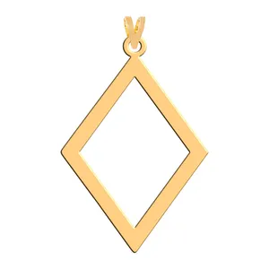 آویز گردنبند طلا 18 عیار زنانه فرشته مدل لوزی WNL-000152