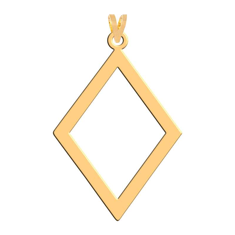 آویز گردنبند طلا 18 عیار زنانه فرشته مدل لوزی WNL-000152