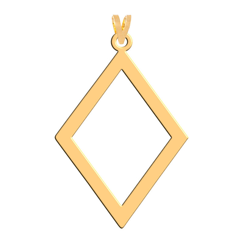 آویز گردنبند طلا 18 عیار زنانه فرشته مدل لوزی WNL-000152