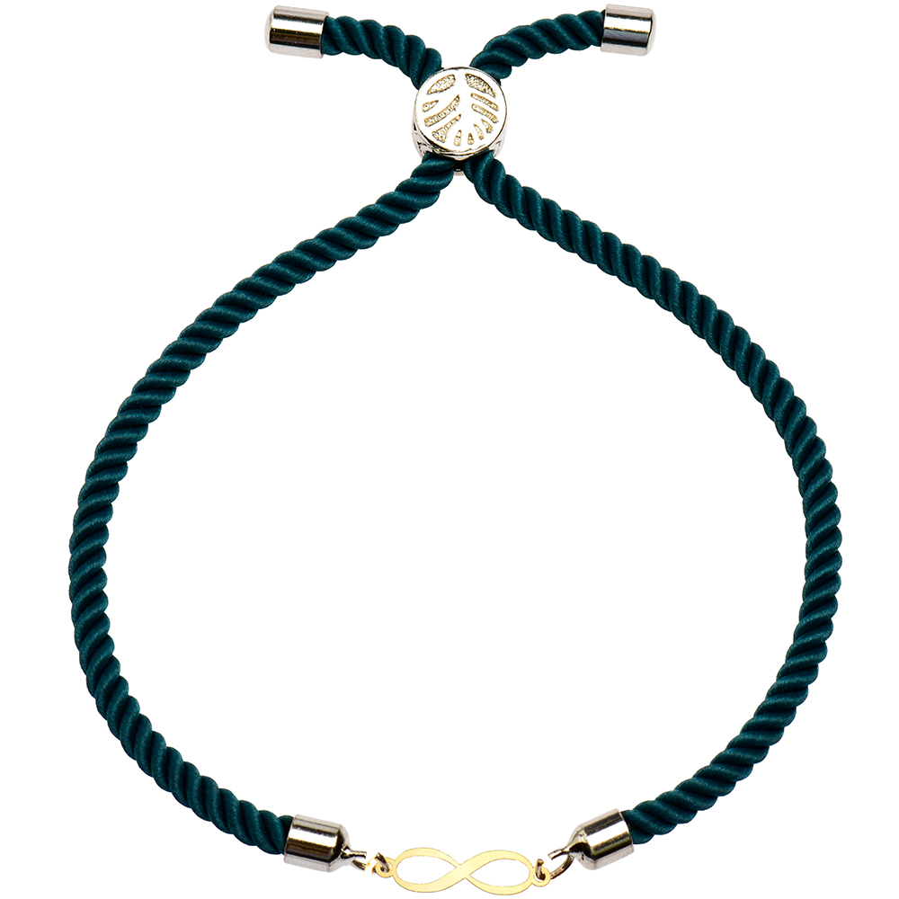 دستبند طلا 18 عیار زنانه کرابو طرح بینهایت مدل Kr1551
