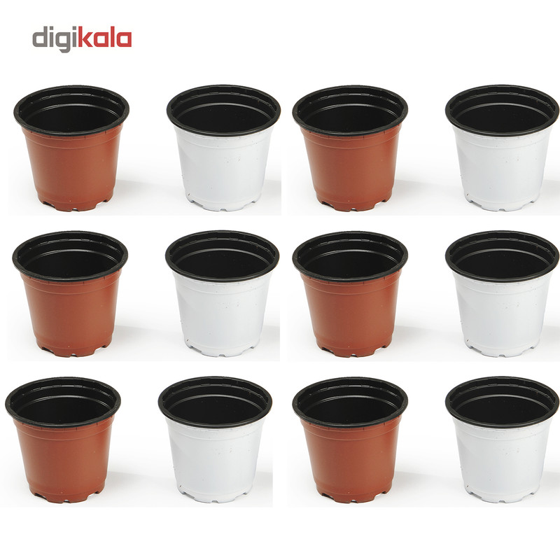 مجموعه 12 عددی گلدان ژله ای مدل 10-8 ارتفاع 7 سانتی متر