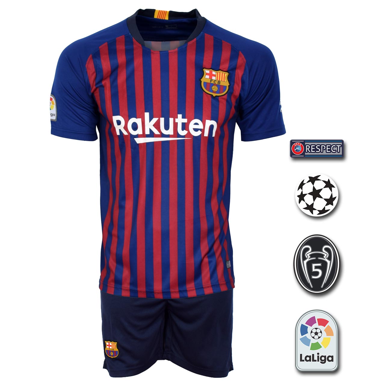 پیراهن و شورت ورزشی مدل بارسلونا Home18/19 به همراه تگ
