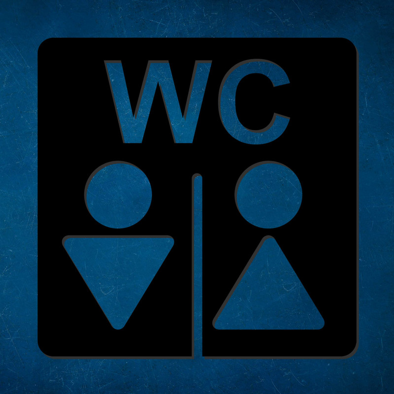 تابلو نشانگر آژنگ طرح سرویس بهداشتی مردانه و زنانه کد I-CL-W061