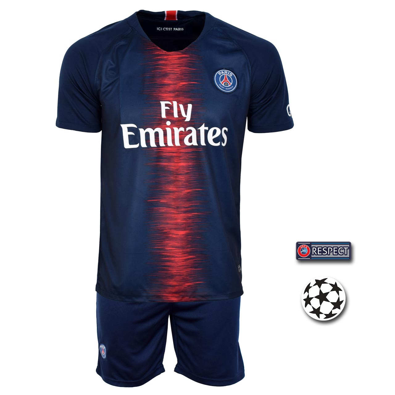 پیراهن و شورت ورزشی طرح پاریسن ژرمن مدل Home18/19 به همراه تگ