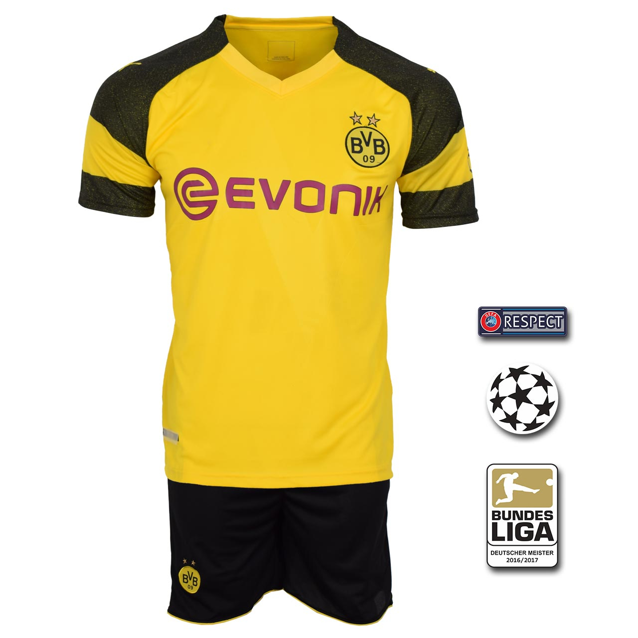 پیراهن و شورت ورزشی طرح دورتموند مدل Home18/19 به همراه تگ