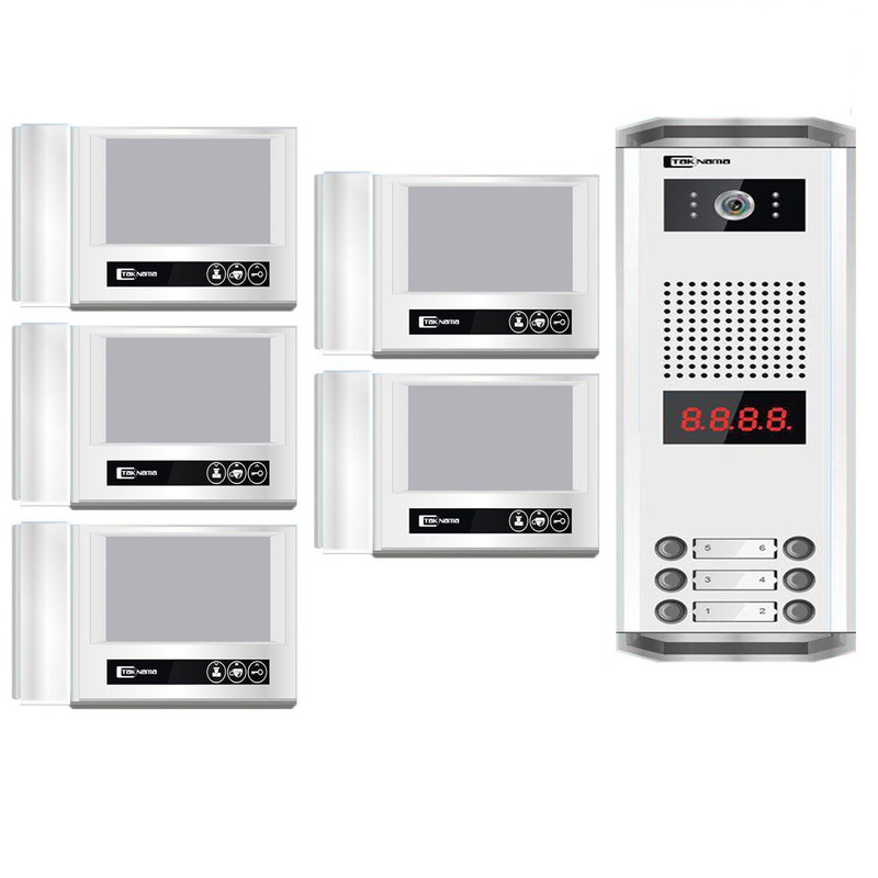 درب بازکن تصویری تک نما مدل D70-4V مجموعه 6 عددی