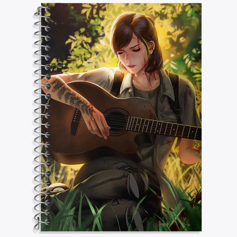 دفتر زبان 50 برگ خندالو مدل دو خط طرح بازی آخرین بازمانده از ما (The Last Of Us) کد 31708
