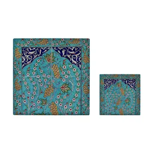  کاشی کارنیلا طرح نقوش سنتی ایرانی مدل لوحی آویز کد kla171 مجموعه 2 عددی