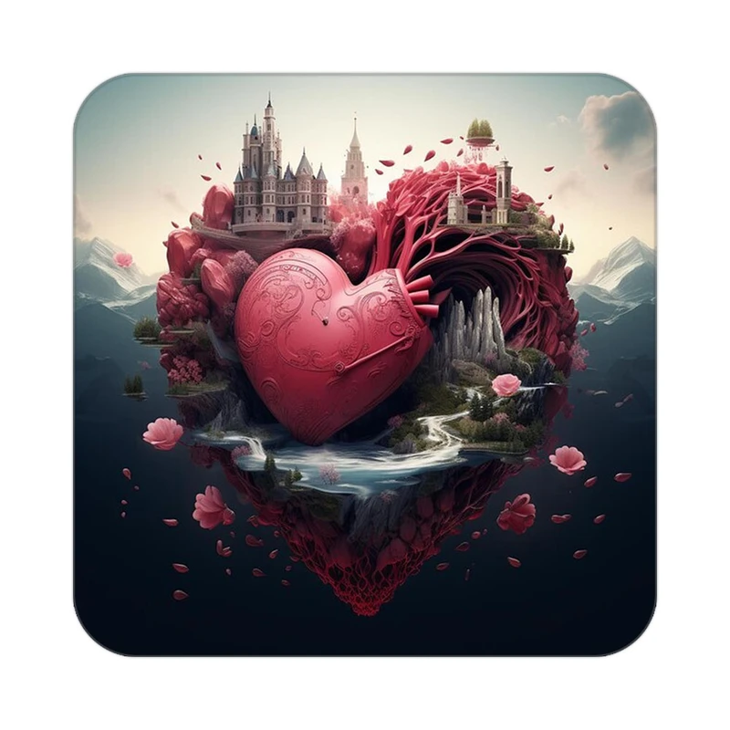 زیر لیوانی کاکتی مدل عاشقانه کد mp13403