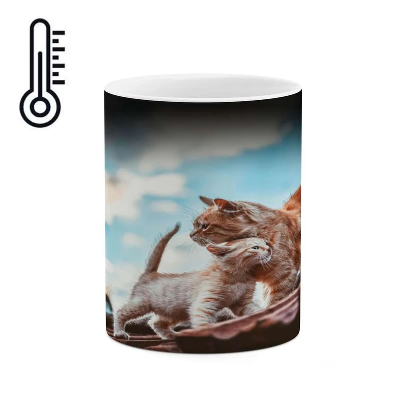 ماگ حرارتی کاکتی مدل گربه کد mgh16815