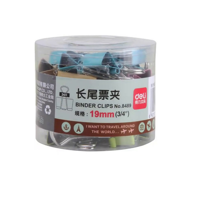 گیره کاغذ دلی کد DL-8489 مجموعه 24 عددی