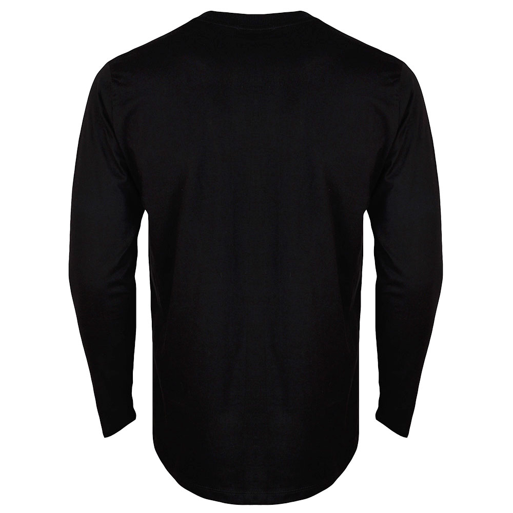 تی شرت اورسایز  آستین بلند مردانه مدل 347028202 نخی رنگ مشکی