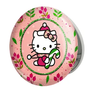 آینه جیبی خندالو طرح هلو کیتی مدل تاشو کد 24760 