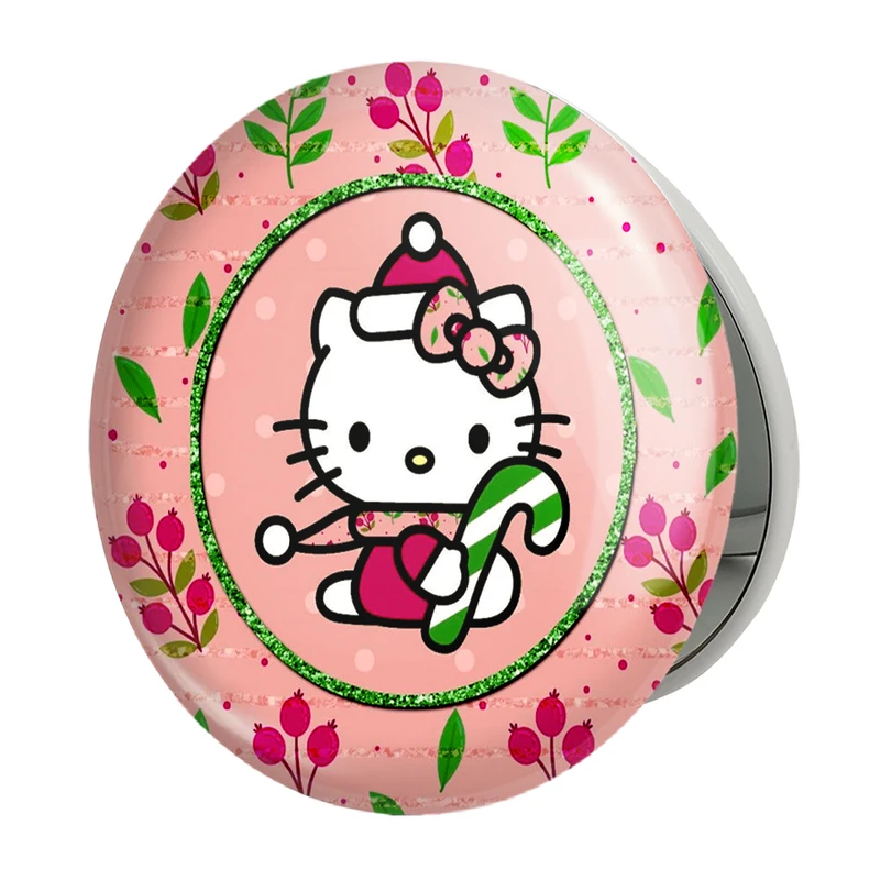 آینه جیبی خندالو طرح هلو کیتی مدل تاشو کد 24760 