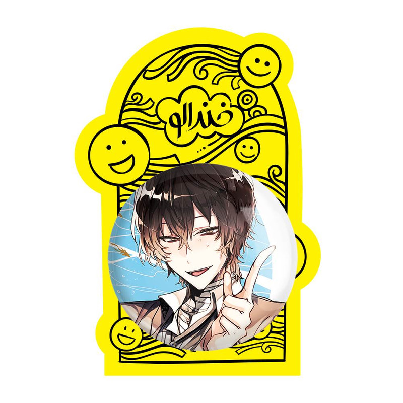 آینه جیبی خندالو مدل اوسامو دازای انیمه سگ های ولگرد بانگو  کد 11755