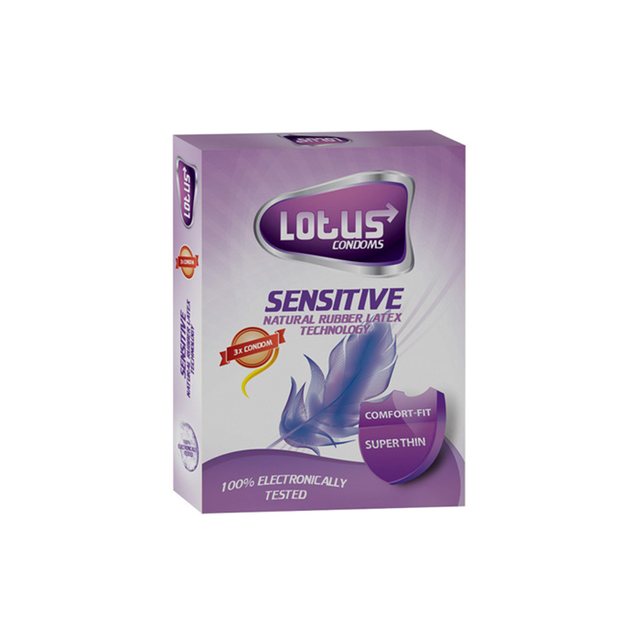 کاندوم لوتوس مدل Sensitive بسته 3 عددی