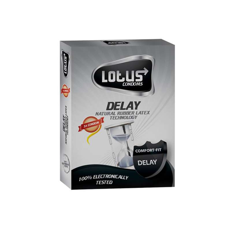 کاندوم لوتوس مدل Delay بسته 3 عددی کاندوم لوتوس مدل Delay بسته 3 عددی