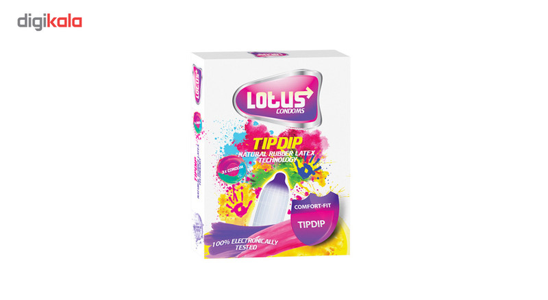 کاندوم لوتوس مدل Tip Dip بسته 3 عددی کاندوم لوتوس مدل Tip Dip بسته 3 عددی