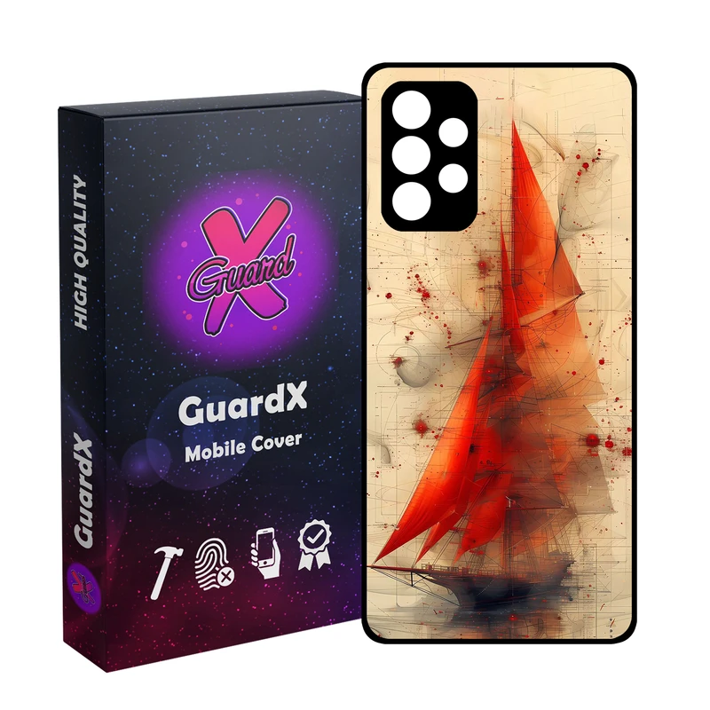 کاور گارد ایکس طرح کشتی مدل Glass10812 مناسب برای گوشی موبایل سامسونگ Galaxy A52/A52S