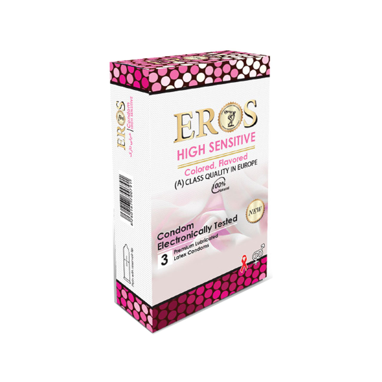 کاندوم اروس مدل High Sensitive بسته 3 عددی