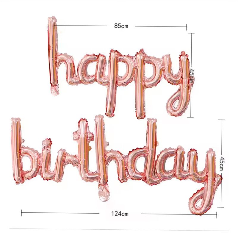بادکنک فویلی مدل نوشته happy birthday