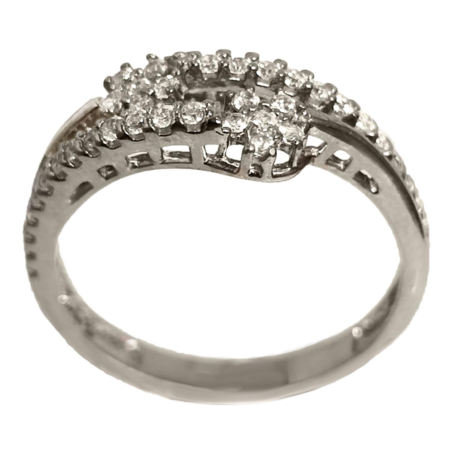 انگشتر نقره زنانه مدل جواهری شکوفه JW5054