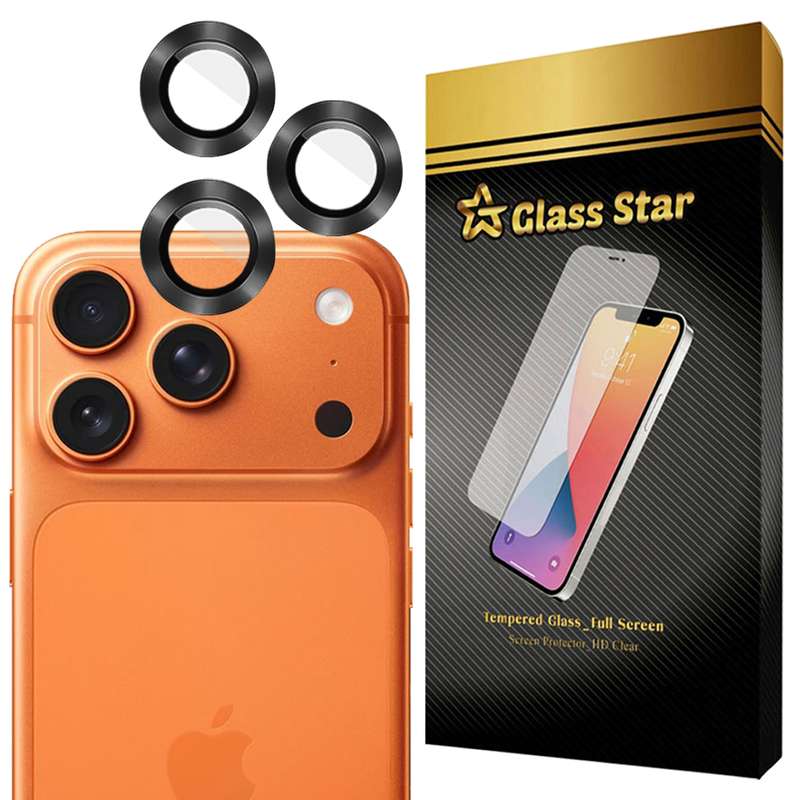 محافظ لنز دوربین فلزی گلس استار مدل GRIN مناسب برای گوشی موبایل اپل iPhone 17 Pro Max محافظ لنز دوربین فلزی گلس استار مدل GRIN مناسب برای گوشی موبایل اپل iPhone 17 Pro Max