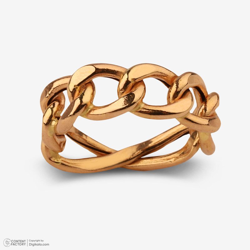 انگشتر طلا 18 عیار زنانه با طرح کارتیه نگین مدل A1 سایز 53