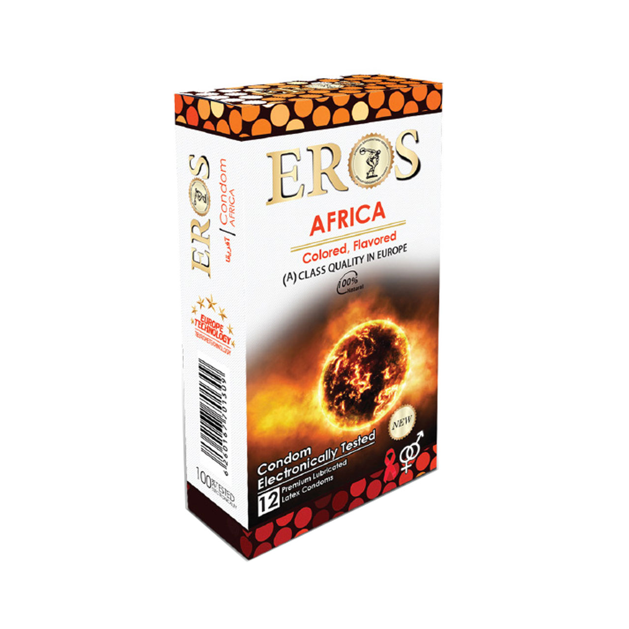 کاندوم اروس مدل Africa بسته 12 عددی