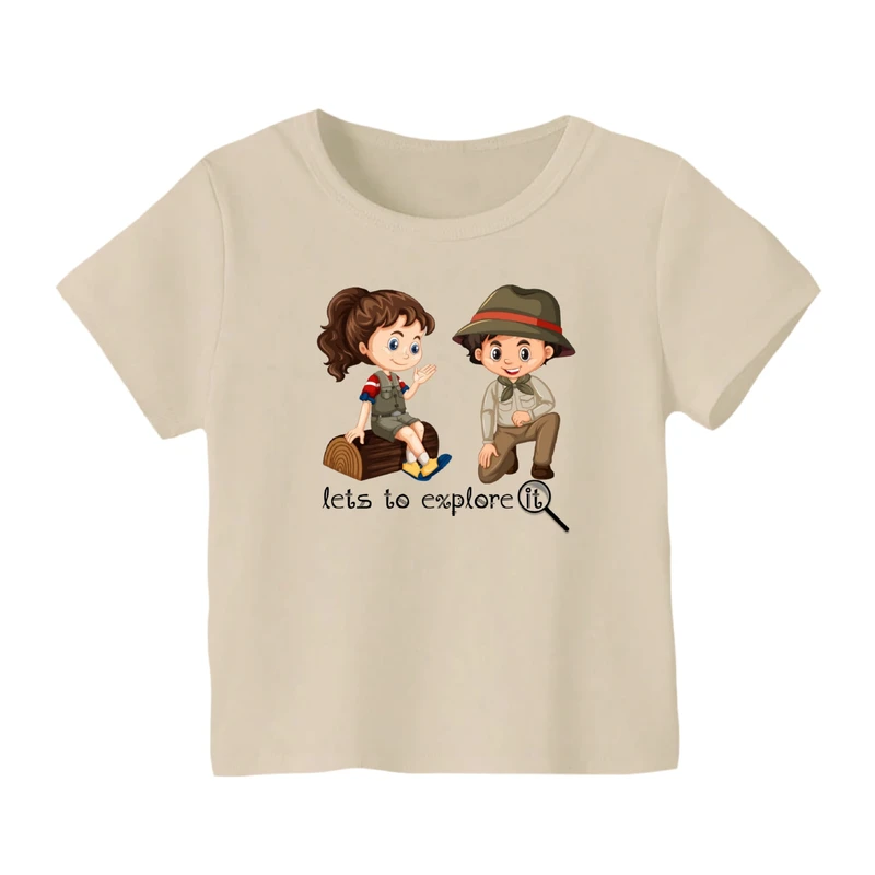 تی شرت آستین کوتاه بچگانه مدل اکتشاف