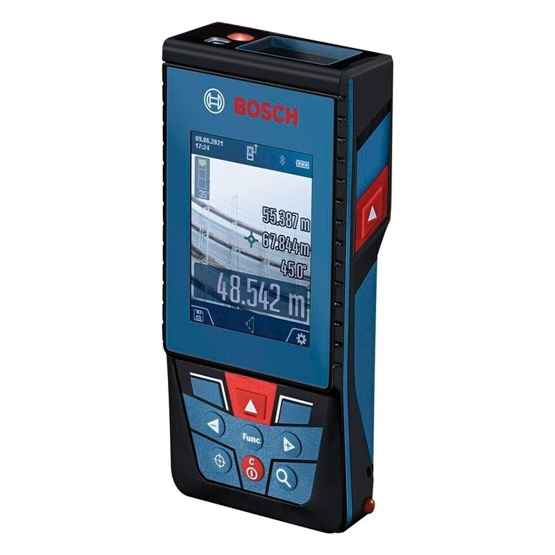 متر لیزری بوش مدل فوق حرفه ای دوربین دار GLM 100-25 C professional + BT150 + Red Glass Laser  برد 100 متر