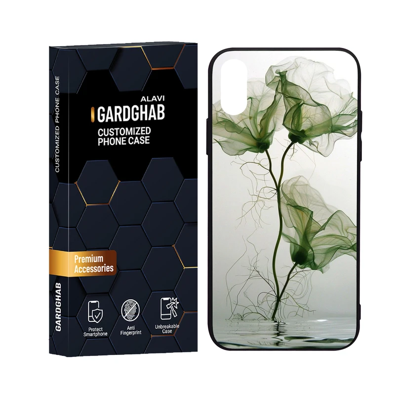 کاور گارد قاب علوی مدل دورژله پشت گلس هنری  مناسب برای گوشی موبایل اپل iPhone X / XS